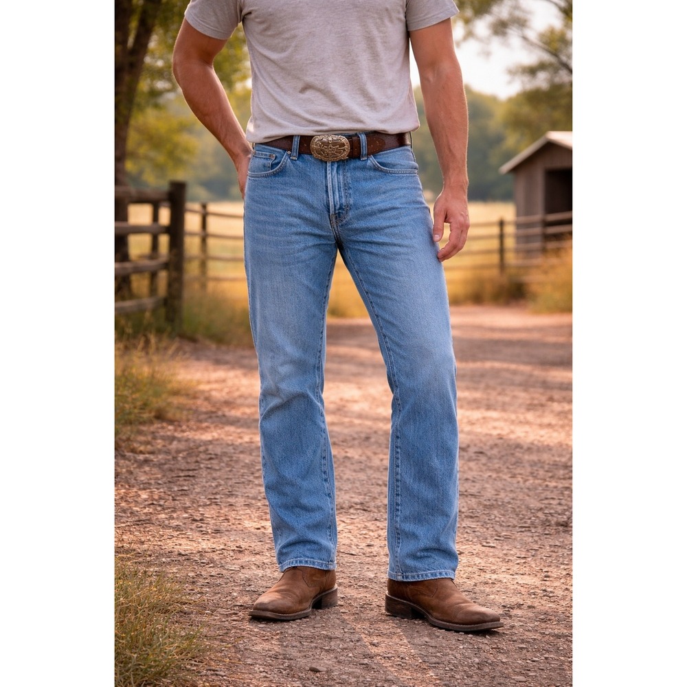 Wrangler George Strait Cowboy Cut Slim Fit Jeans 936GSHD Blue Denim 32x30 Mens - Picture 1 of 8